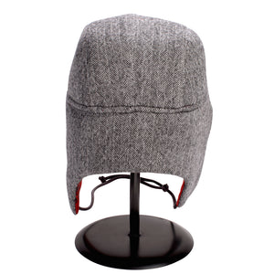 "1876" Hat - Black & White Wool With Red Lining