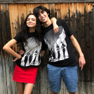 Vintage Ski Photo T-shirt For Women and Men