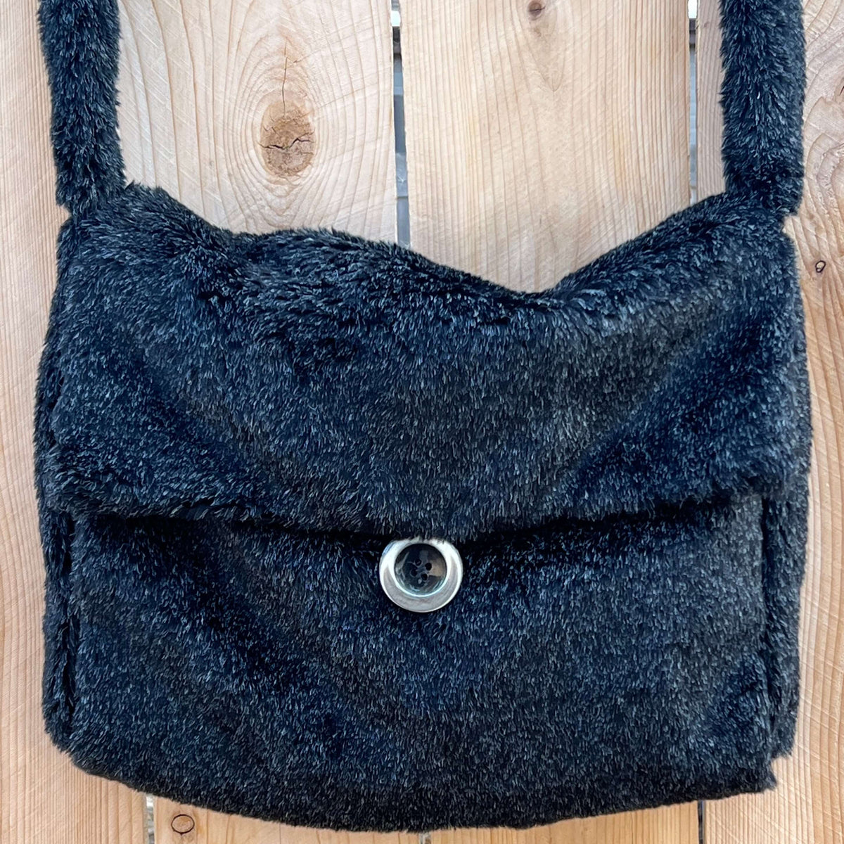 Crossbody Muff Bag Faux Fur Deadstock