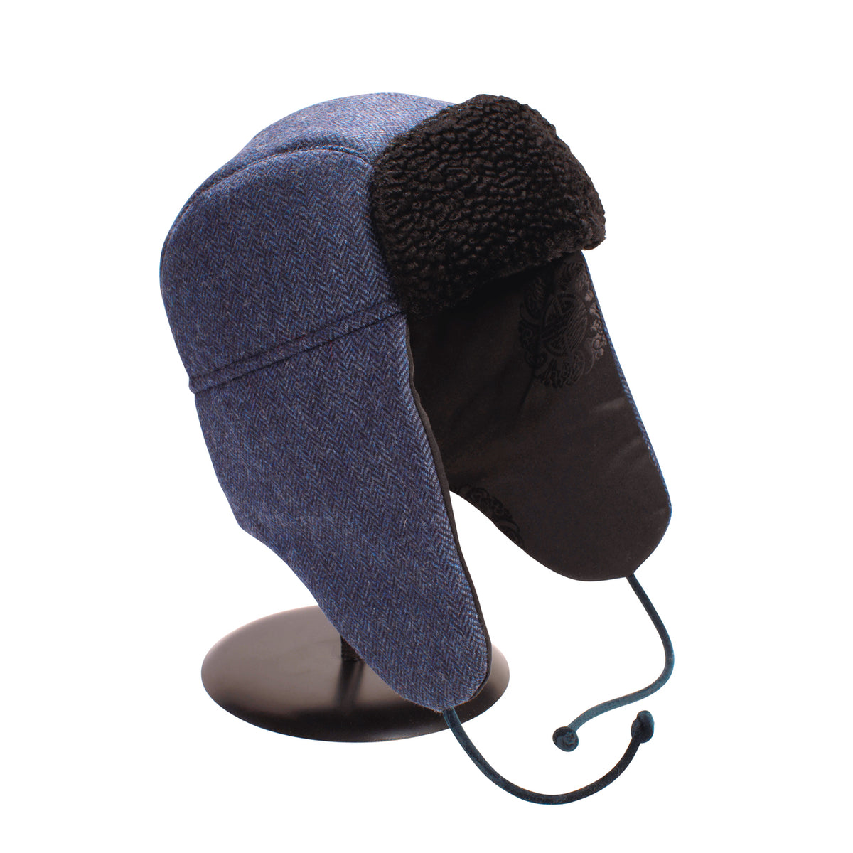 "1876" Hat - Dark Blue & Black Wool With Black Lining