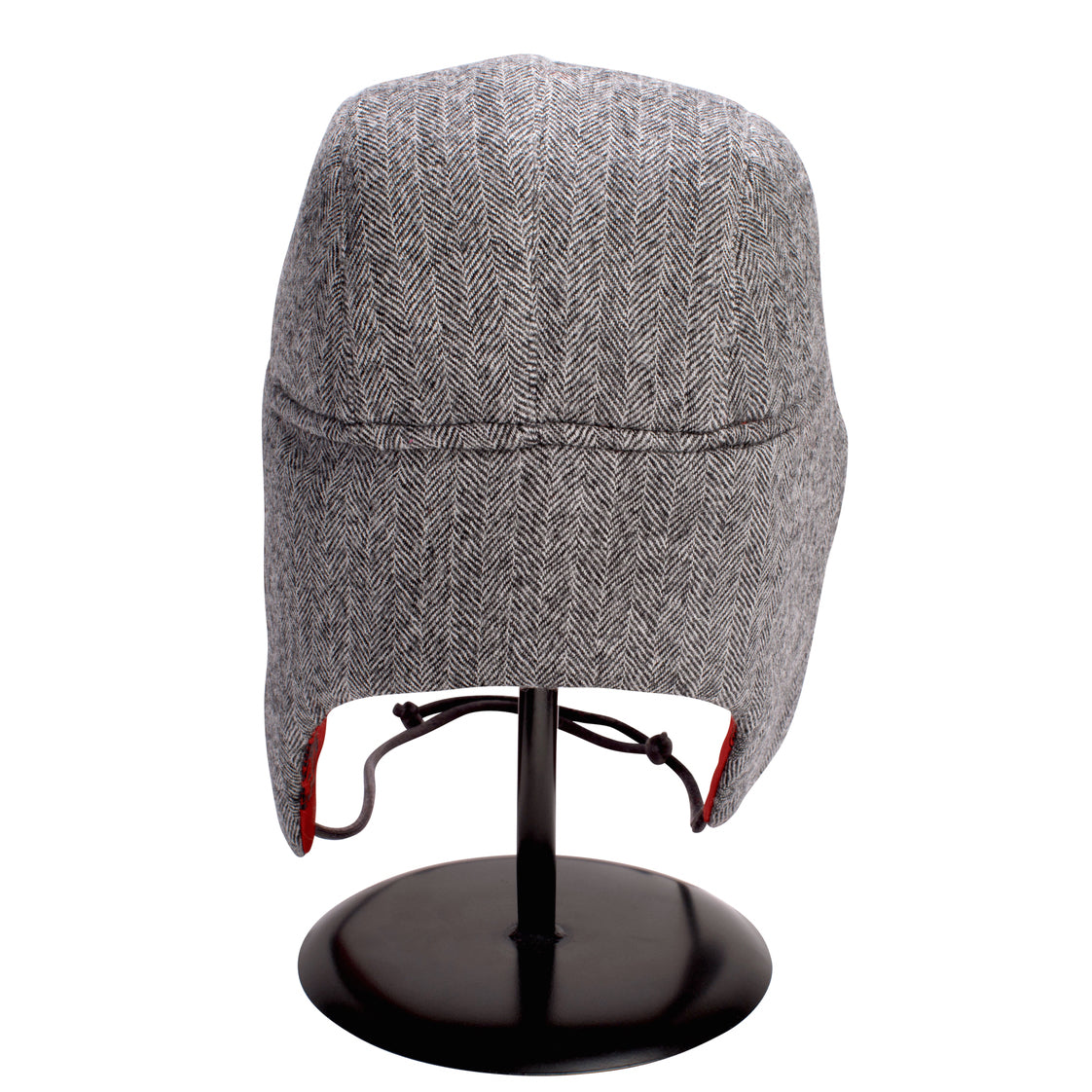 "1876" Hat - Black & White Wool With Red Lining