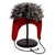 "1876" Hat - Black & White Wool With Red Lining & Fuzzy Brim