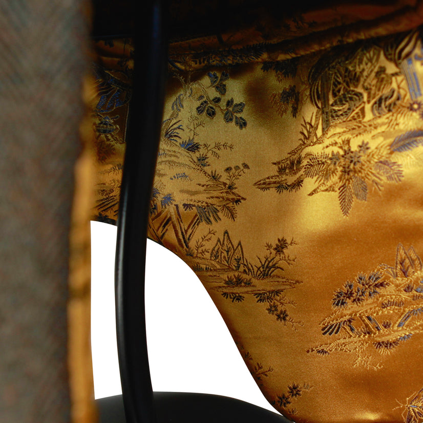 "1876" Hat - Green-Brown Wool-Cashmere With Gold Lining