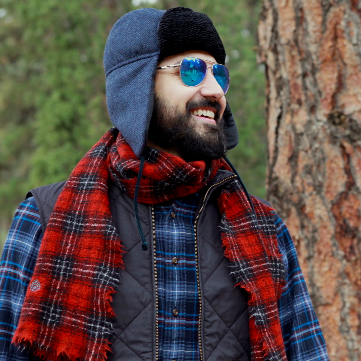 "1876" Hat - Dark Blue & Black Wool With Black Lining