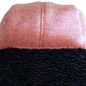 "1876" Hat - Pink Wool Trapper Hat With Butterfly Lining